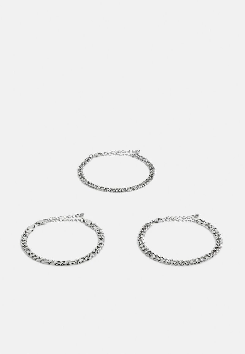Pier One 3 PACK - Armband - Silver-coloured 3 Pier One 3 PACK - Armband - Silver-coloured