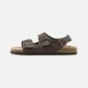 Pier One UNISEX - Riemensandalette - Dark Brown -Pier One 1a7a848effe2485c8d756f7696fd5864