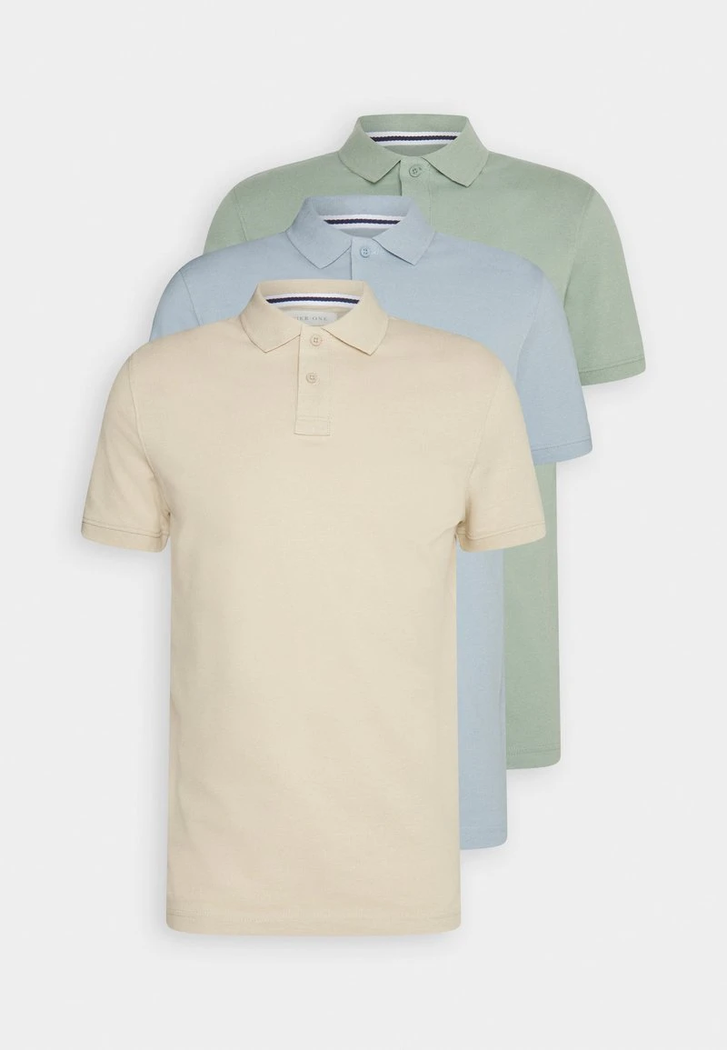 Pier One 3 PACK - Poloshirt - Mint/tan/light Blue 8 Pier One 3 PACK - Poloshirt - Mint/tan/light Blue – Bild 6