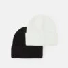 Pier One UNISEX 2 PACK - Mütze - Black/white
