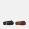 Pier One 2 PACK - Gürtel - Brown/black -Pier One 3460666fa3784f91aa1eb7fe7aadcc06