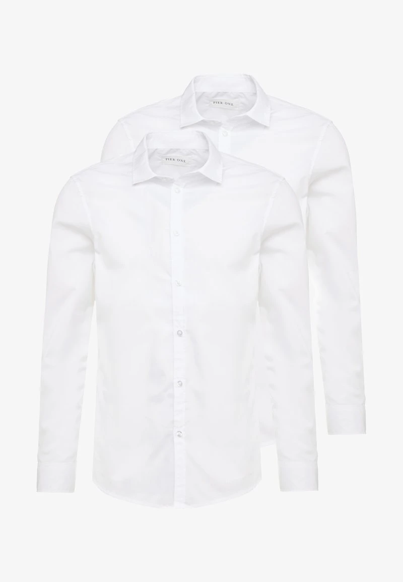 Pier One 2 PACK - Businesshemd - White 7 Pier One 2 PACK - Businesshemd - White – Bild 5