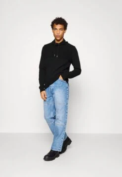 Pier One STRUCTURE BLOCK HIGH COLLAR - Strickjacke - Black -Pier One acc47ebf50664a819cb2052e9632b64a