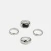 Pier One 4 PACK - Ring - Silver-coloured 1 Pier One 4 PACK - Ring - Silver-coloured -Pier One aeadc63877f447f29230d35189ec1dd8