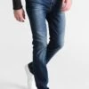 Pier One Jeans Straight Leg - Washed Dark Blue